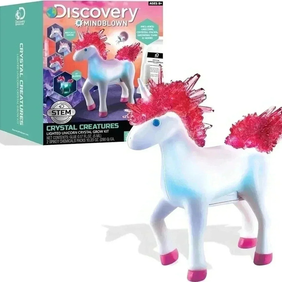 Discovery #MINDBLOWN Crystal‎ Creatures Set, Lighted Unicorn Crystal Grow STEM - Picture 1 of 7